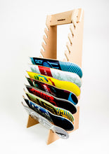 freestanding display and storage rack for skateboards and longboards