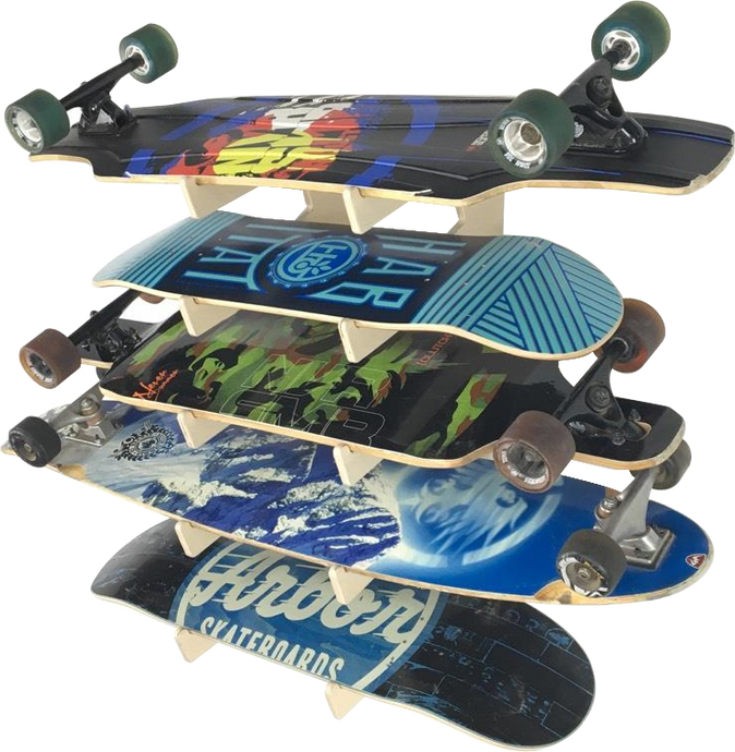 THE SHOWCASE skateboard wall rack