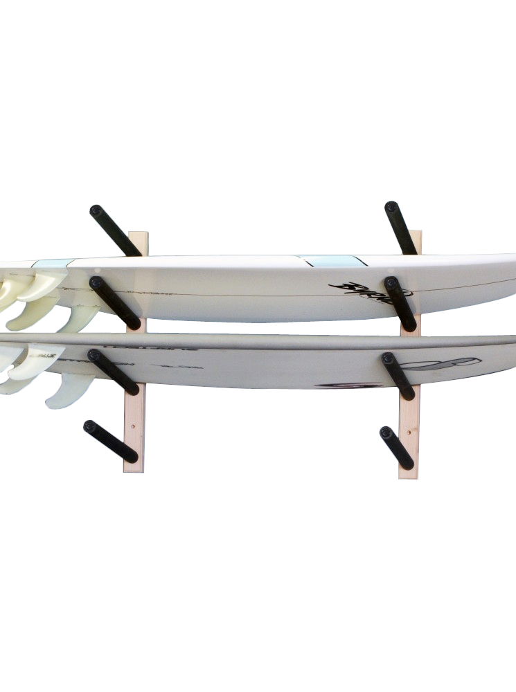 surfboard wall storage and display rack