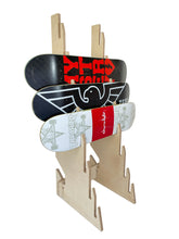 freestanding display and storage rack for skateboards and longboards