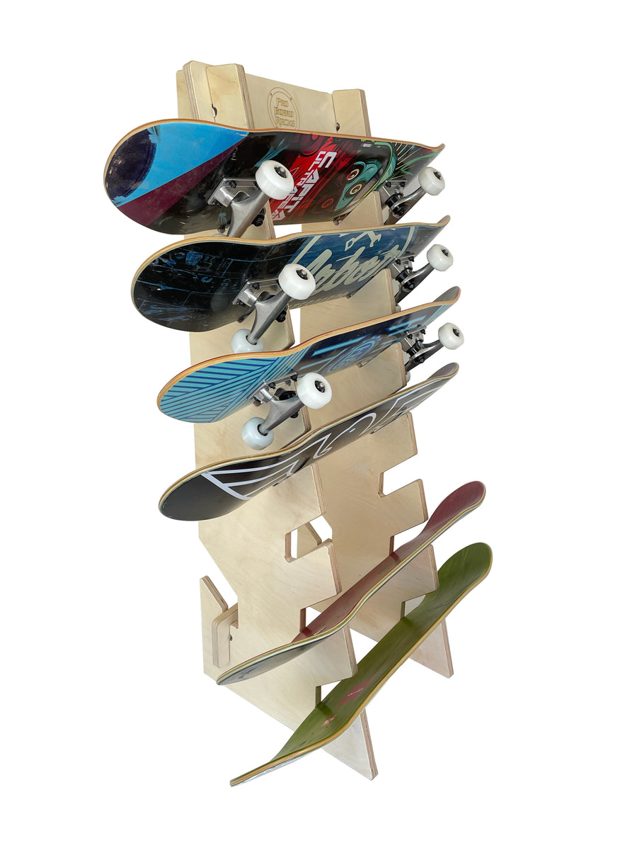 The Pro Skateboard Floor Display Rack | Floor Standing Skateboard Rack ...