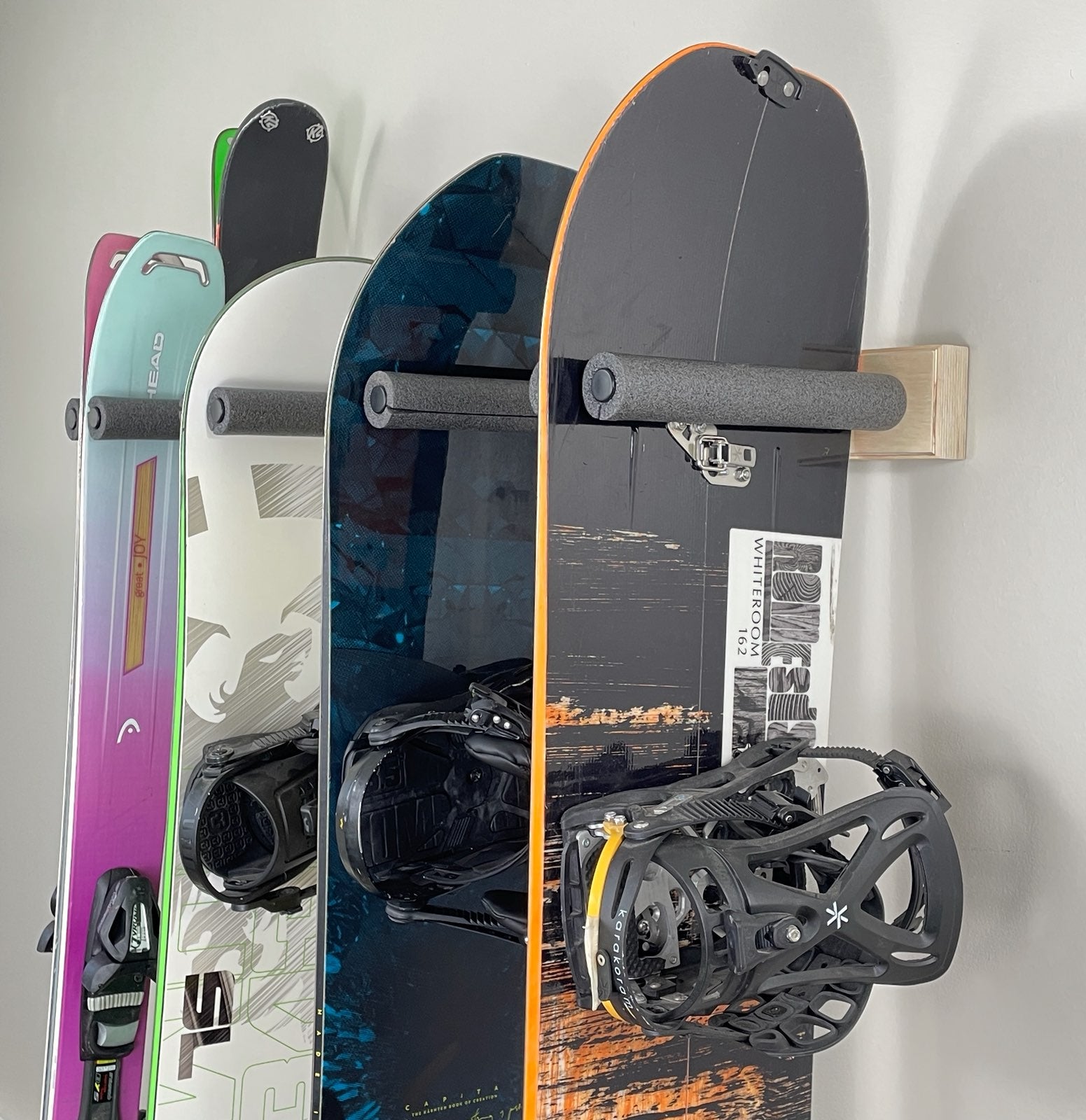 Vertical Snowboard Wall Storage Rack | Snowboard Mount Rack | Pro Board ...