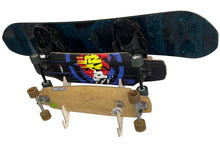 slotted skateboard and longboard rack