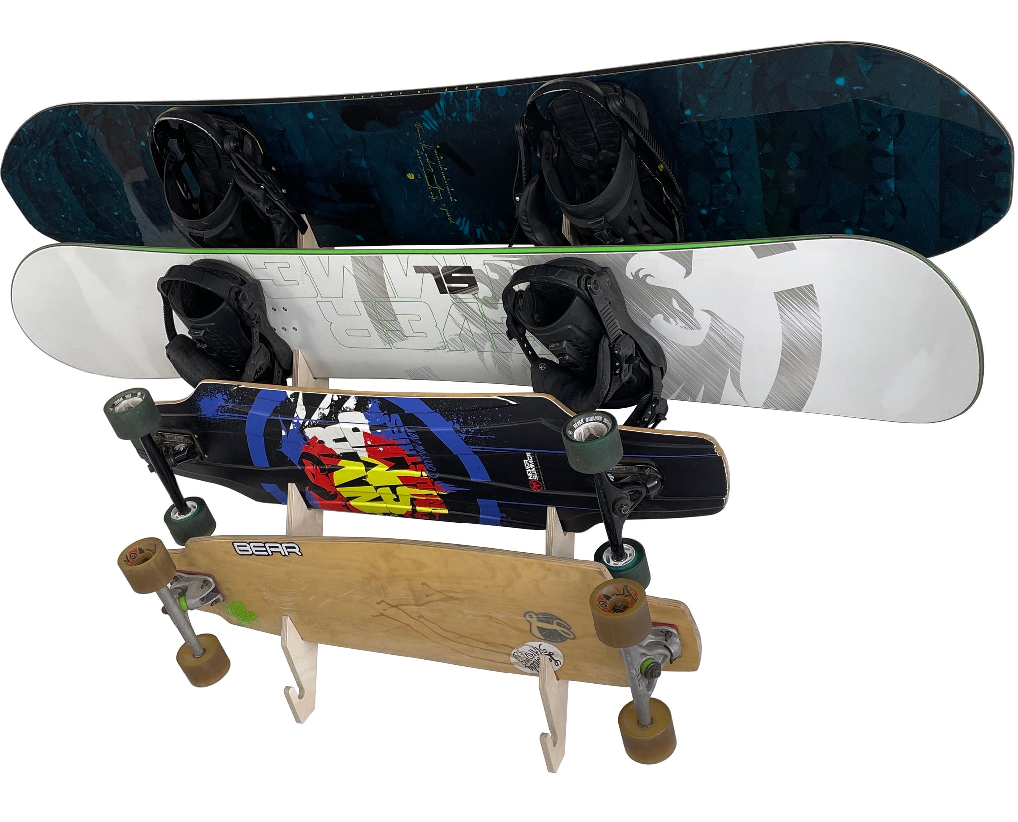 Slotted Snowboard Wall Storage Rack | Snowboard Wall Mount Rack | Pro ...